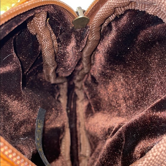 Sarge Cognac Leather Travel Work Academic Neutral Bag Zip Close Compact Organize - Picture 3 of 14